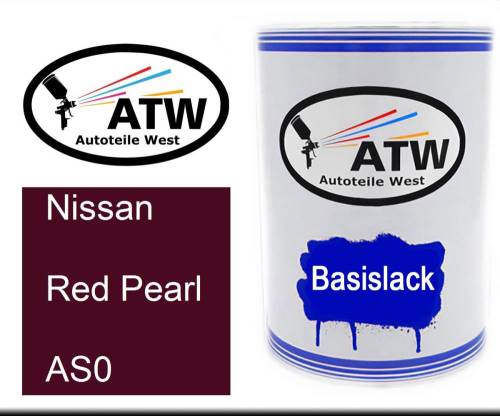 Nissan, Red Pearl, AS0: 500ml Lackdose, von ATW Autoteile West.